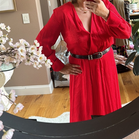 H&M Red Jacquard-weave Dress - Picture 10 of 10